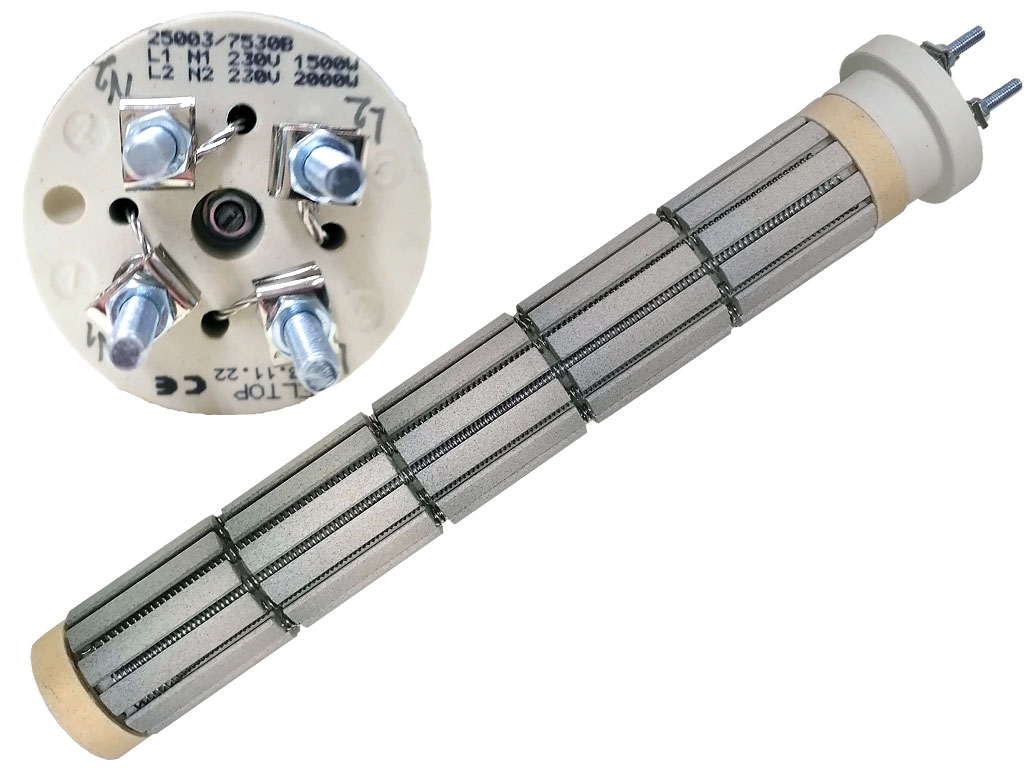 Topné těleso keramické 2000W / 230V + 1500W / 230V, suché topné těleso