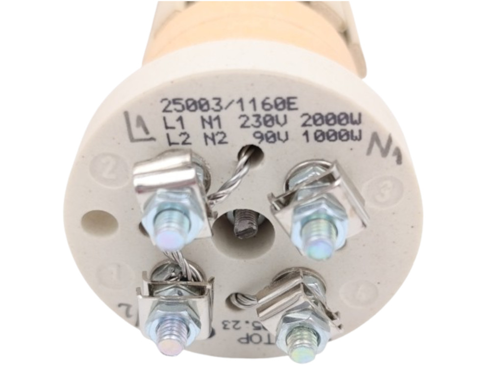 Topné těleso keramické 3000W, 2000W / 230V + 1000W / 90V d=48mm