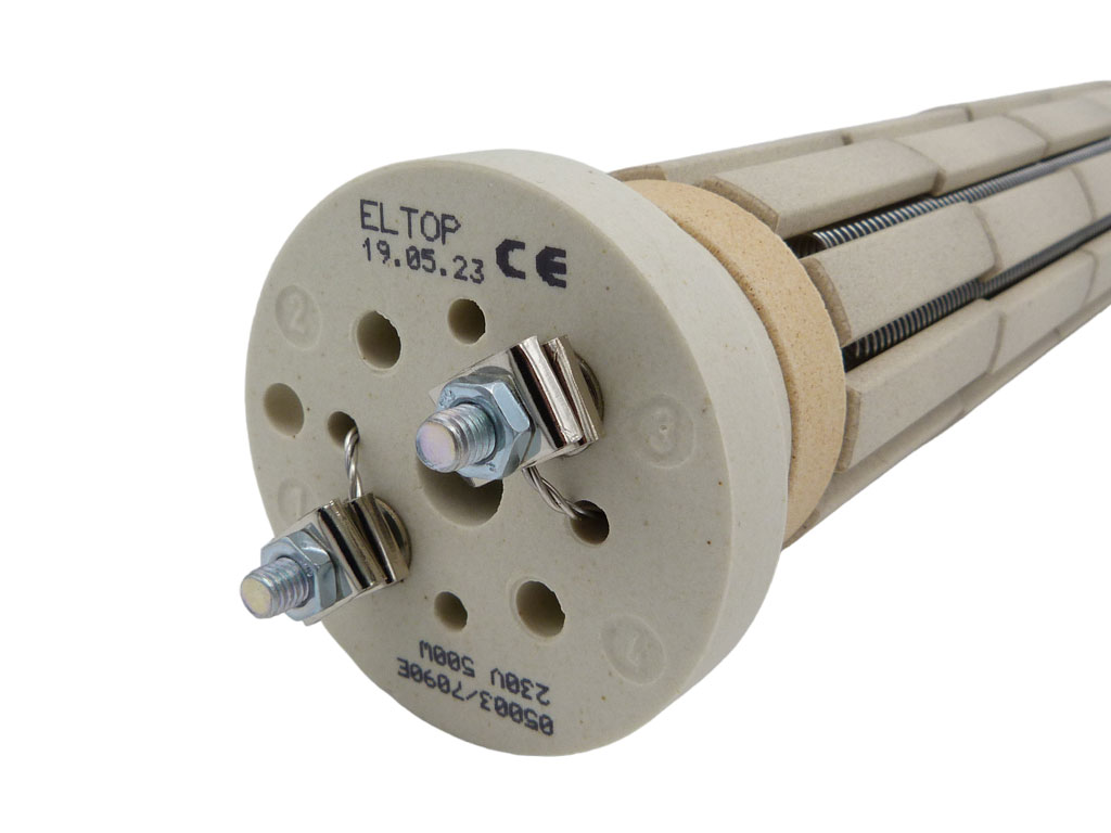 Topné těleso keramické 500 W 230 V, 4 články, l = 240 mm