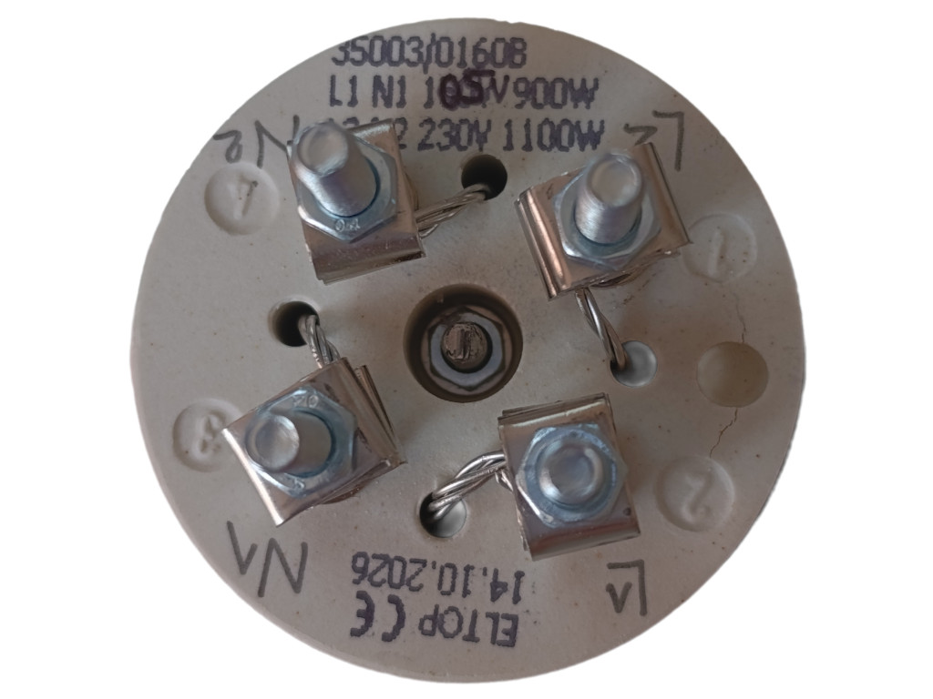 Topné těleso keramické 900W / 105V + 1100W / 230V, suché topné těleso