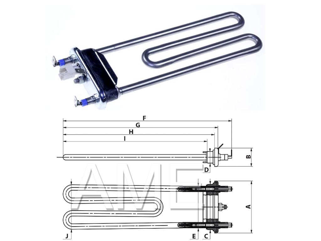 Topné těleso pračky DC47-00006V SAMSUNG 2000W