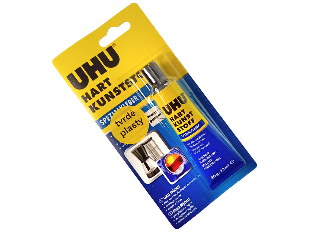 UHU Hart Kunststoff 33ml / 30g - lepidlo vhodné pro lepení tvrdých plastů