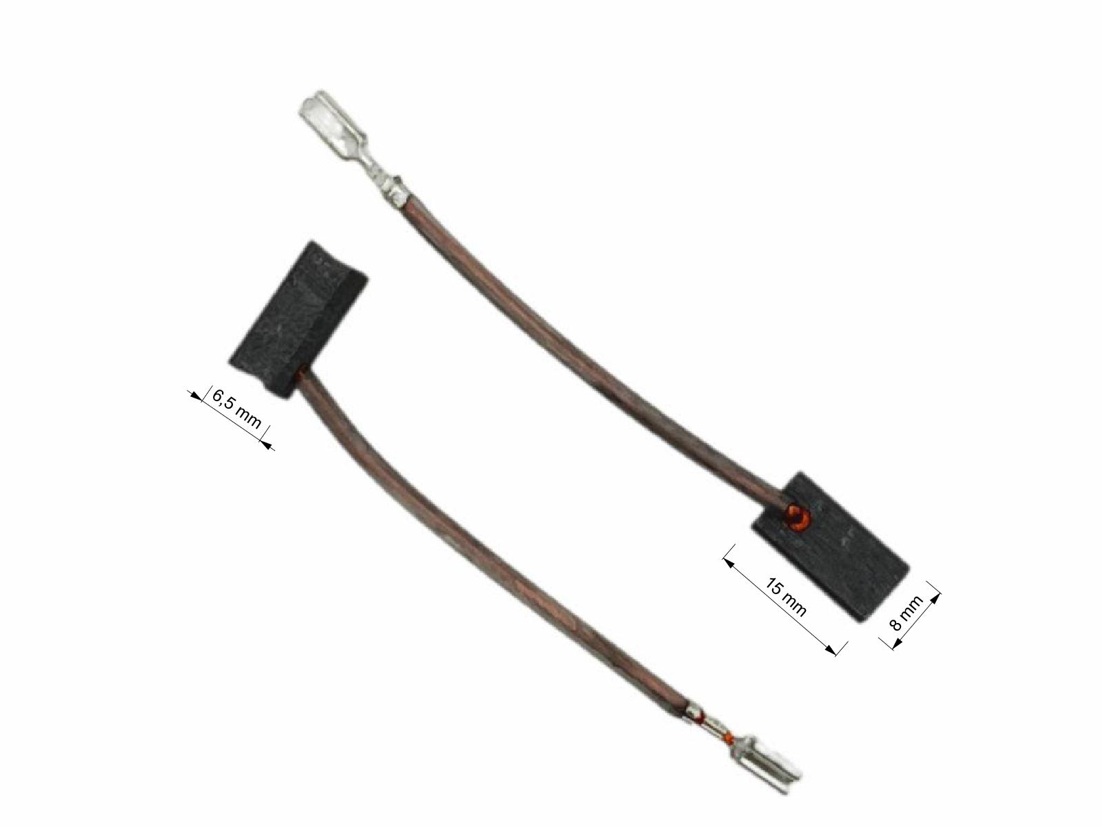 Uhlíky Black & Decker 2ks, 6,5 x 8 x 15 mm, 560454-00, uhlíky do elektromotorů, brusky