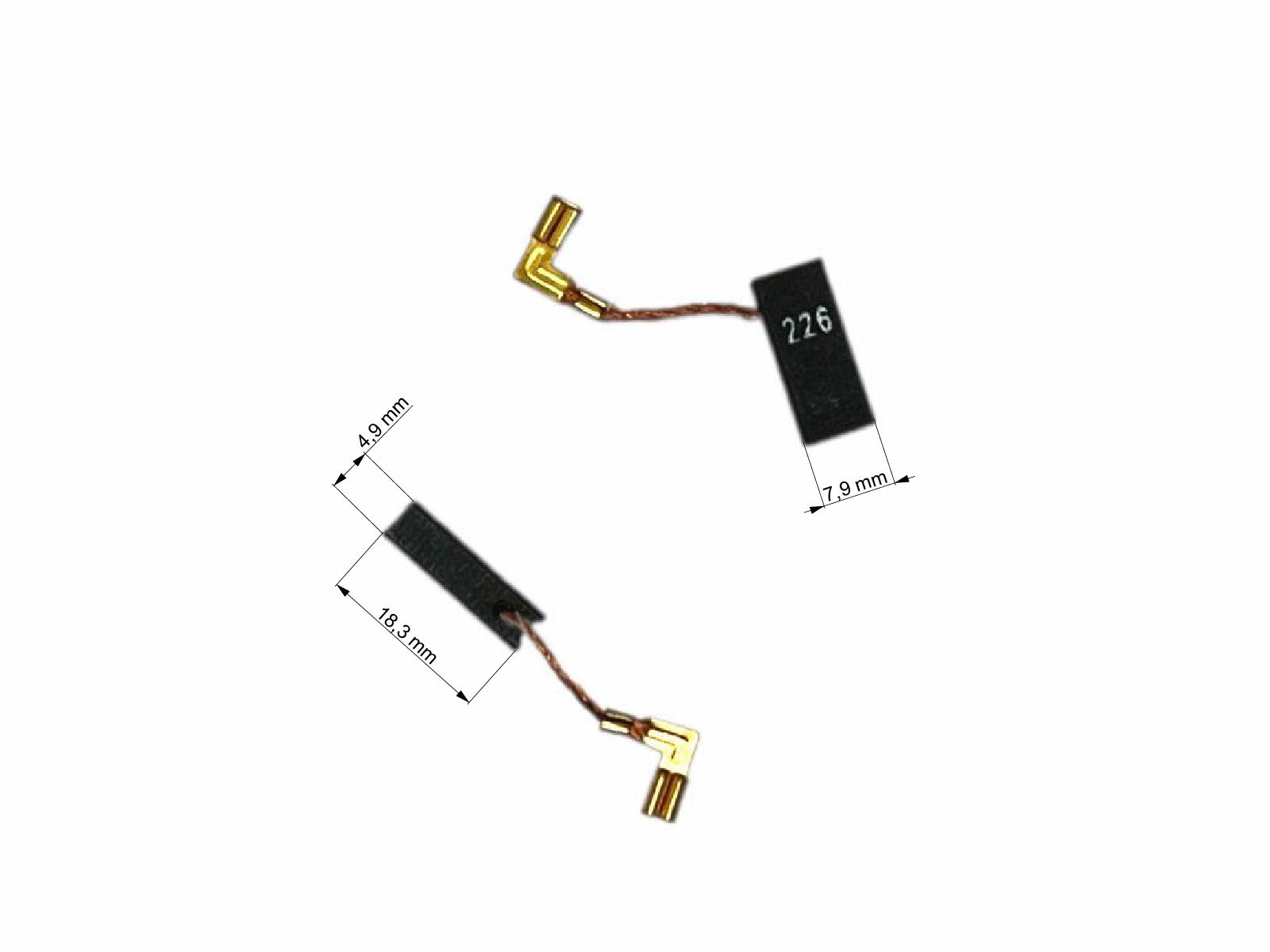 Uhlíky Bosch 2ks, 4,9 x 7,9 x 18,3 mm, 1617000525, uhlíky do elektromotorů