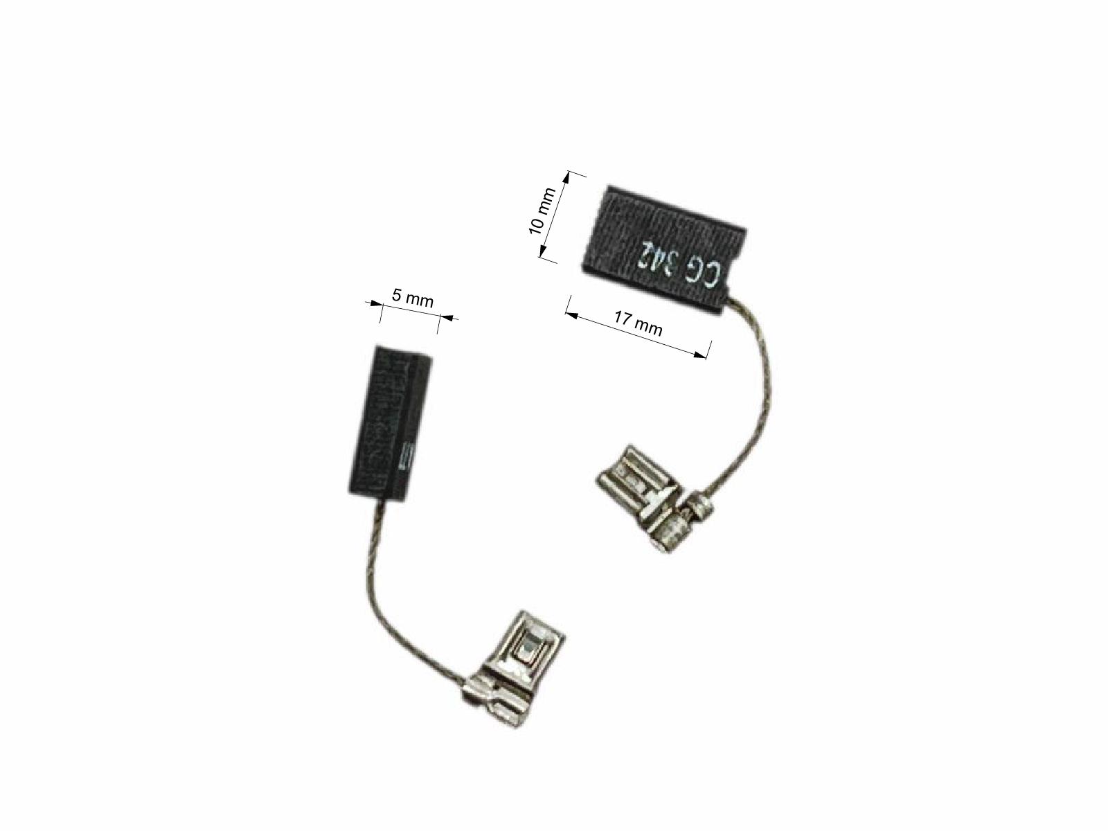 Uhlíky Bosch 2ks, 5 x 10 x 17 mm, uhlíky s pojistkou elektromotoru ručního nářadí Bosch