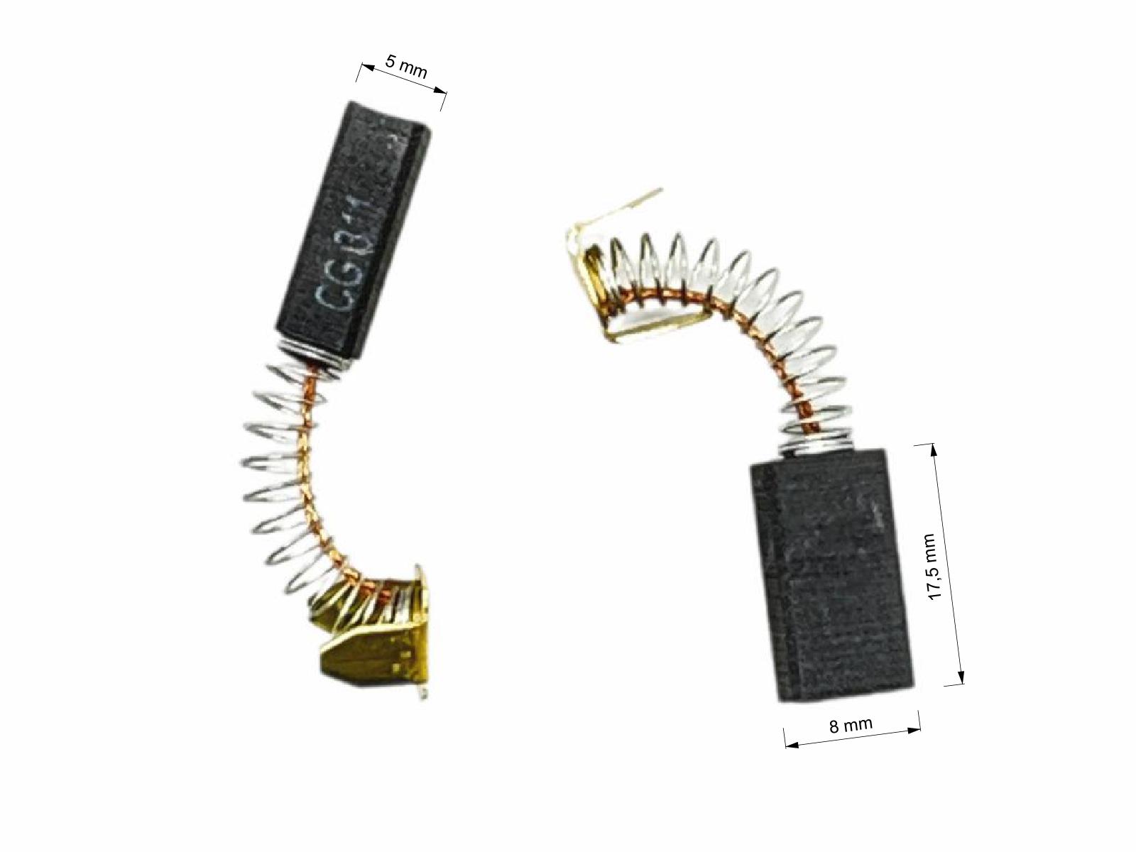 Uhlíky Bosch 2ks, 5 x 8 x 17,5 mm, 1 607 014 116, uhlíky do elektromotorů, brusky, frézky, plotostřih