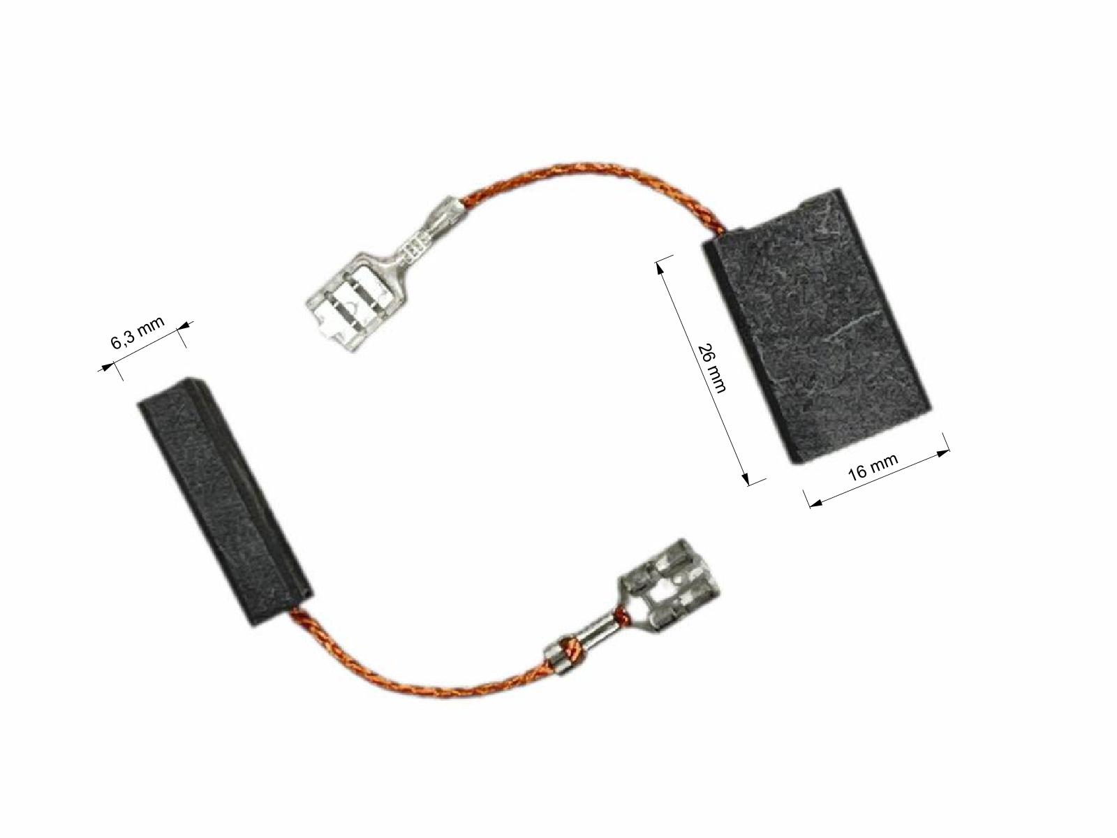 Uhlíky Bosch 2ks, 6,3 x 16 x 26 mm, 1 617 014 126, uhlíky do elektromotorů, kladiva, brusky, pily