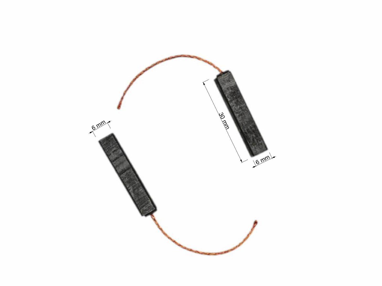 Uhlíky Bosch 2ks, 6 x 6 x 30 mm, uhlíky elektromotoru vrtačky Bosch