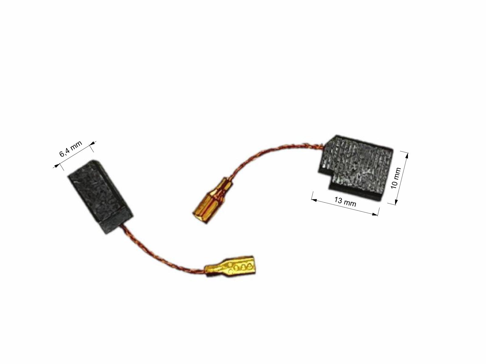 Uhlíky Dewalt 2ks, 6,4 x 10 x 13 mm, bez pojistky 636128-03, uhlíky do elektromotorů, úhlové brusky