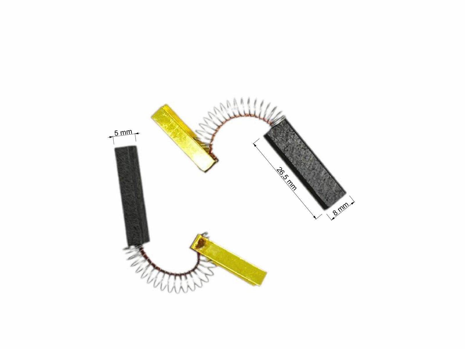 Uhlíky Eta 2ks, 5  x 8 x 26.5 mm, elektromotor ETA STANDARD T400