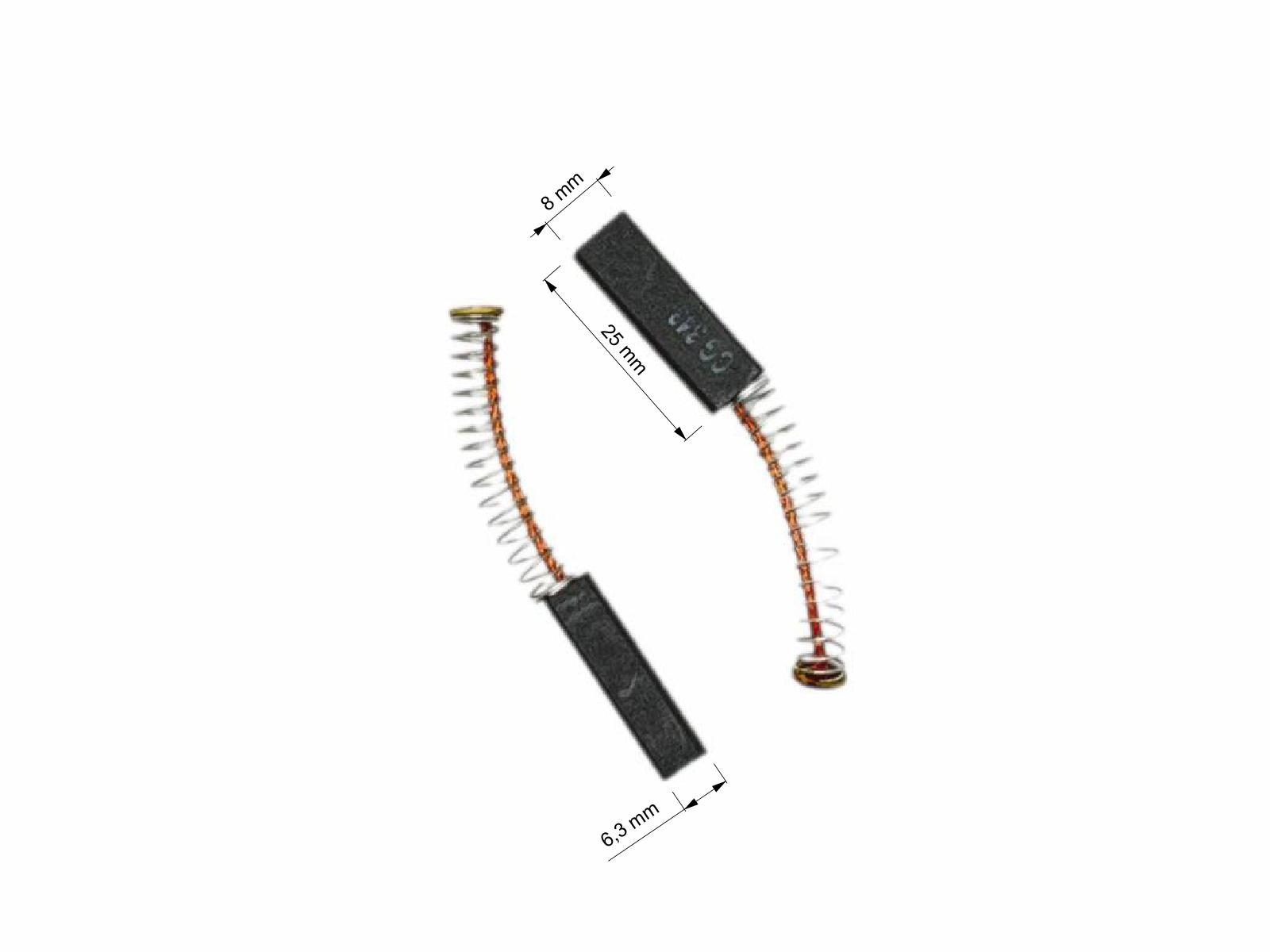 Uhlíky Hilti 2ks, 6,3 x 8 x 25 mm, uhlíky do elektromotorů, kladiva