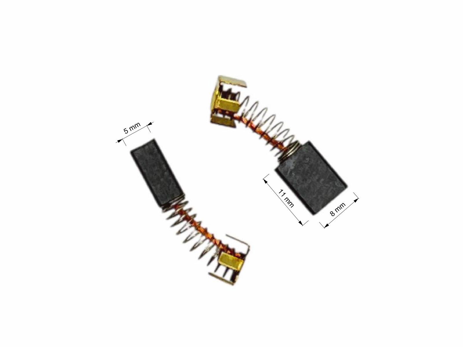 Uhlíky Makita 2ks, 5 x 8 x 11 mm, CB 64, CB 56, CB 57, CB 66, 191627-8, uhlíky do elektromotorů, vrtačky, brusky, pily