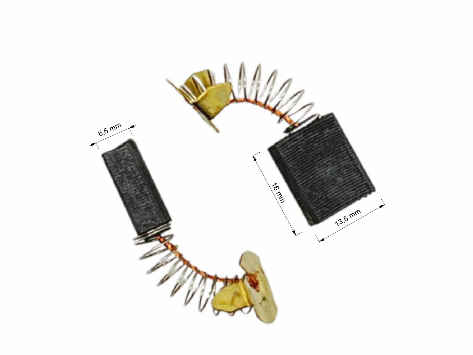Uhlíky Makita 2ks, 6,5 x 13,5 x 16 mm, CB 153, CB 152, bez odpojovače, 181044-0, elektromotory pily, brusky, frézy, protahovačky 