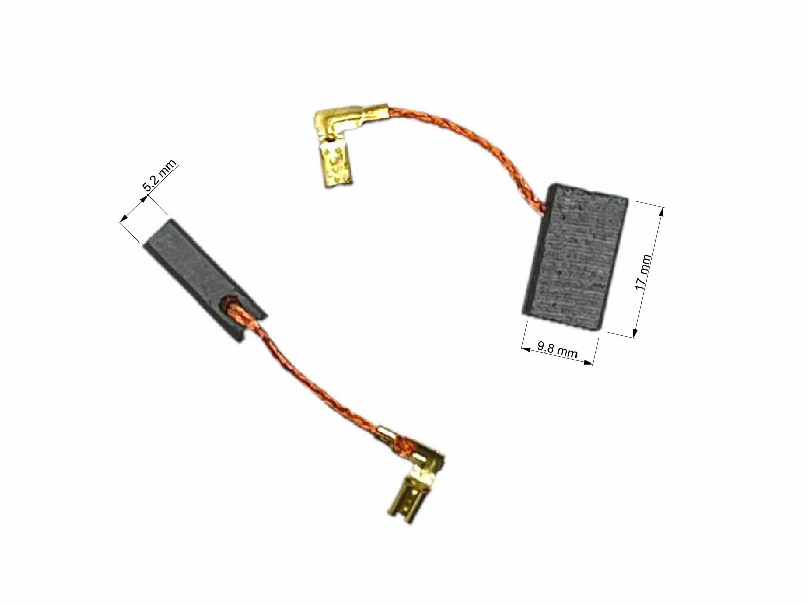 Uhlíky Parkside 2ks, 5,2 x 9,8 x 17,0 mm, PBH 1050 C3, uhlíky do elektromotorů
