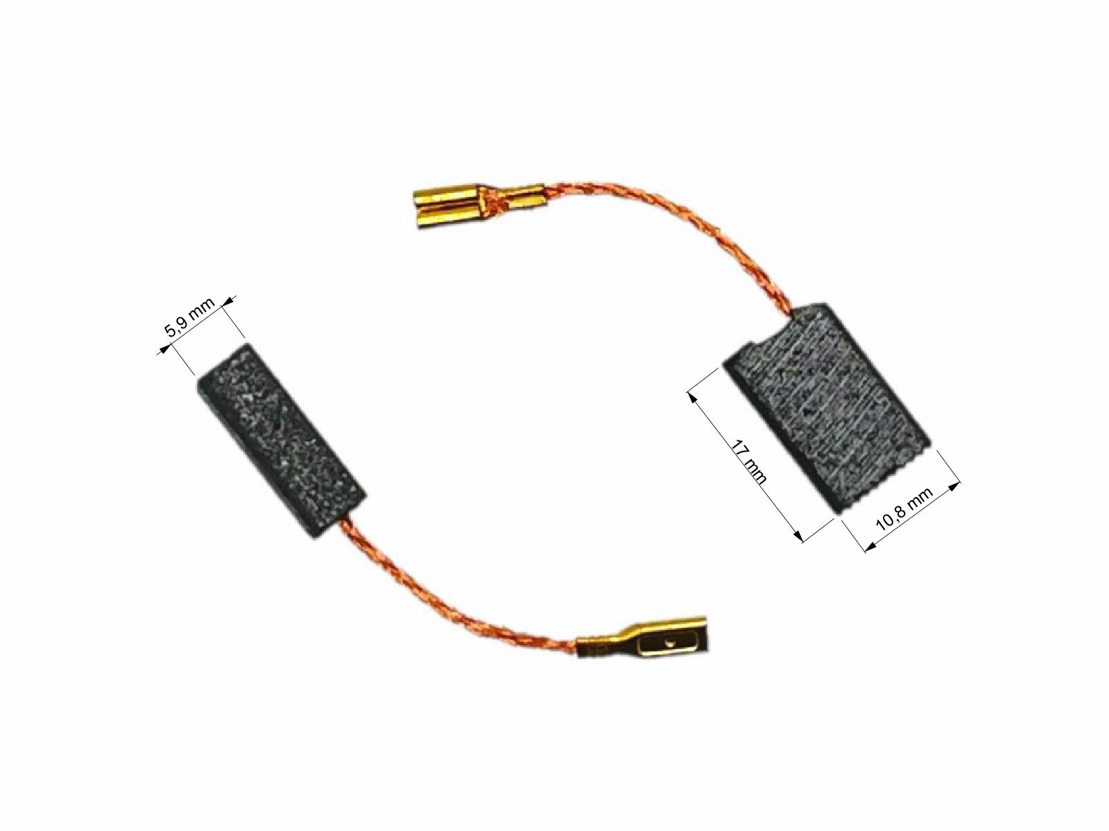 Uhlíky Parkside 2ks, 5,9 x 10,8 x 17,0 mm, PWS 125 B2, uhlíky do elektromotorů