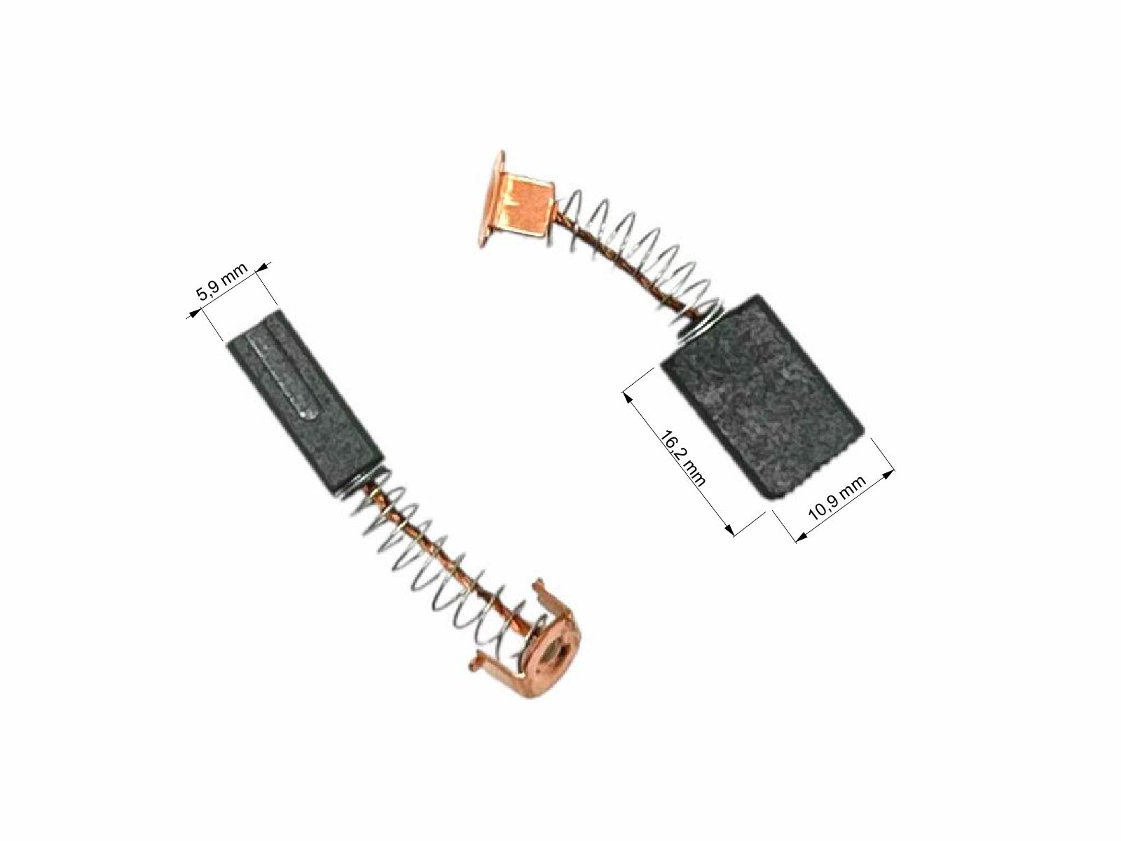 Uhlíky Parkside 2ks, 5,9 x 10,9 x 16,2 mm, POF 1200 C2, uhlíky do elektromotorů