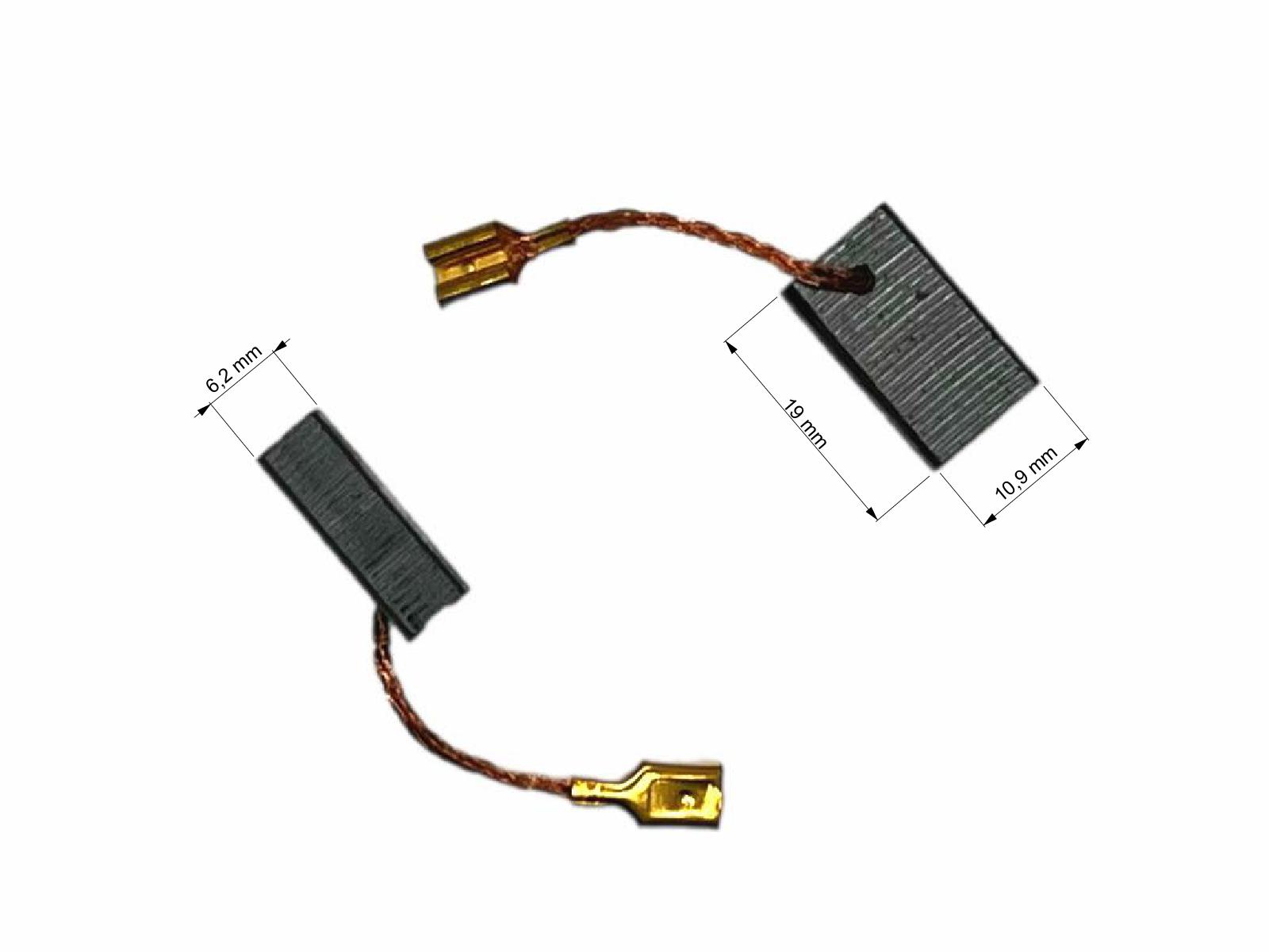 Uhlíky XTline 2ks, 6,2 x 10,9 x 19,0 mm, HD30-86, uhlíky do elektromotorů