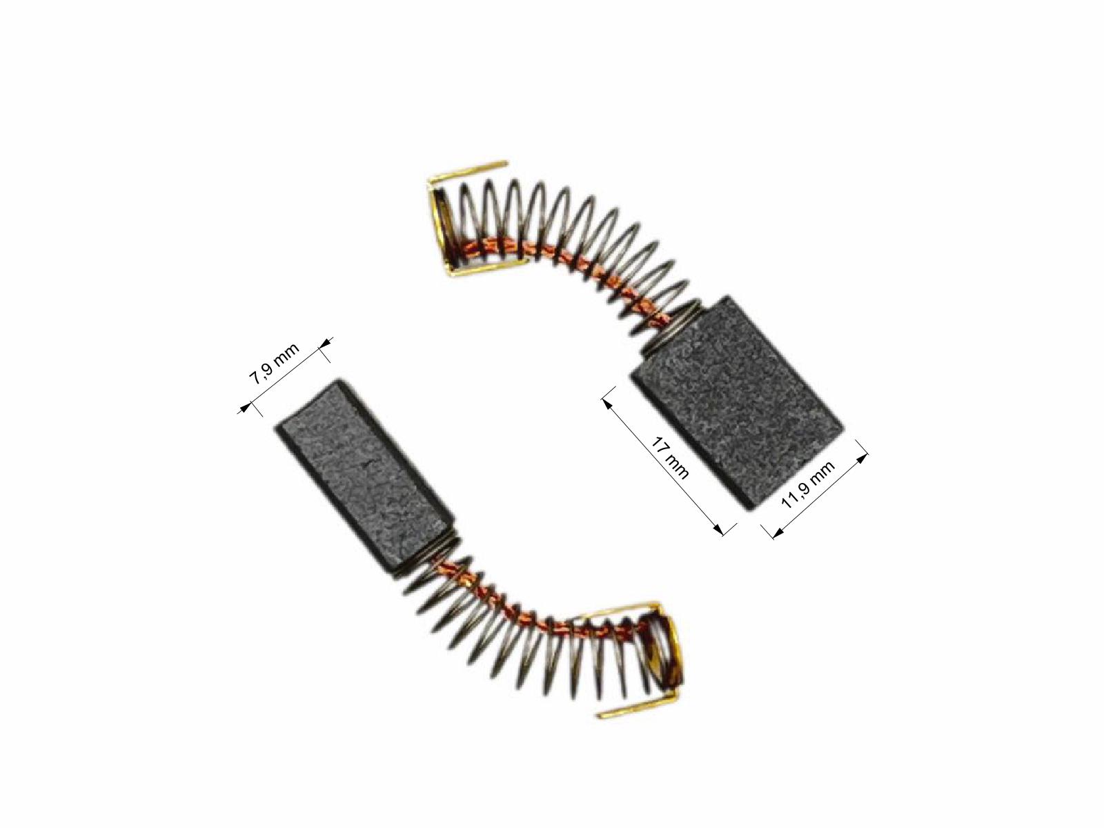 Uhlíky do motoru 2ks, 7.9 x 11.9 x 17.0 mm, SF-MR02, uhlíky stejnosměrných elektromotorů 12V - 24V
