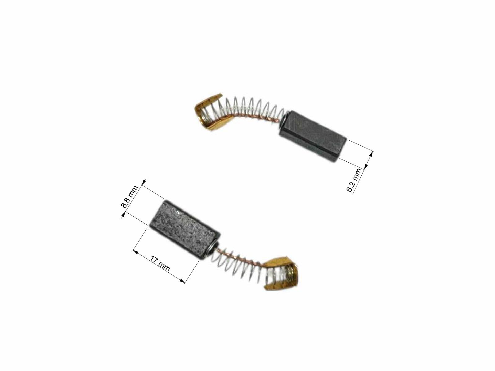 Uhlíky podle rozměrů 6.2 x 8.8 x 17.0 mm, balení 2ks, 407767, uhlíky do elektromotorů