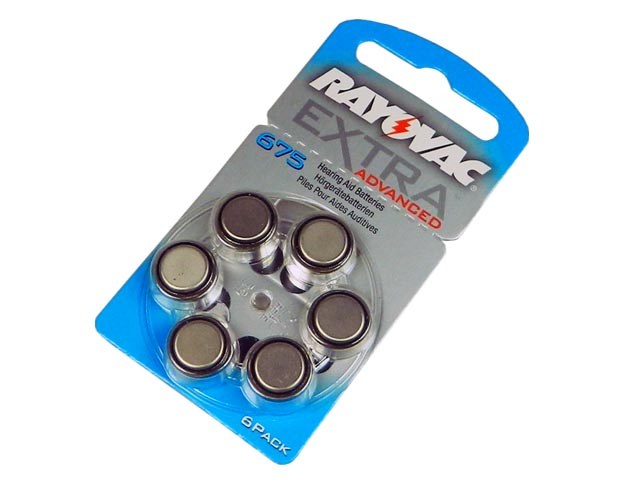 V675  Baterie do naslouchátek RAYOVAC Extra Advanced 675 AU PR44 - balení 6ks