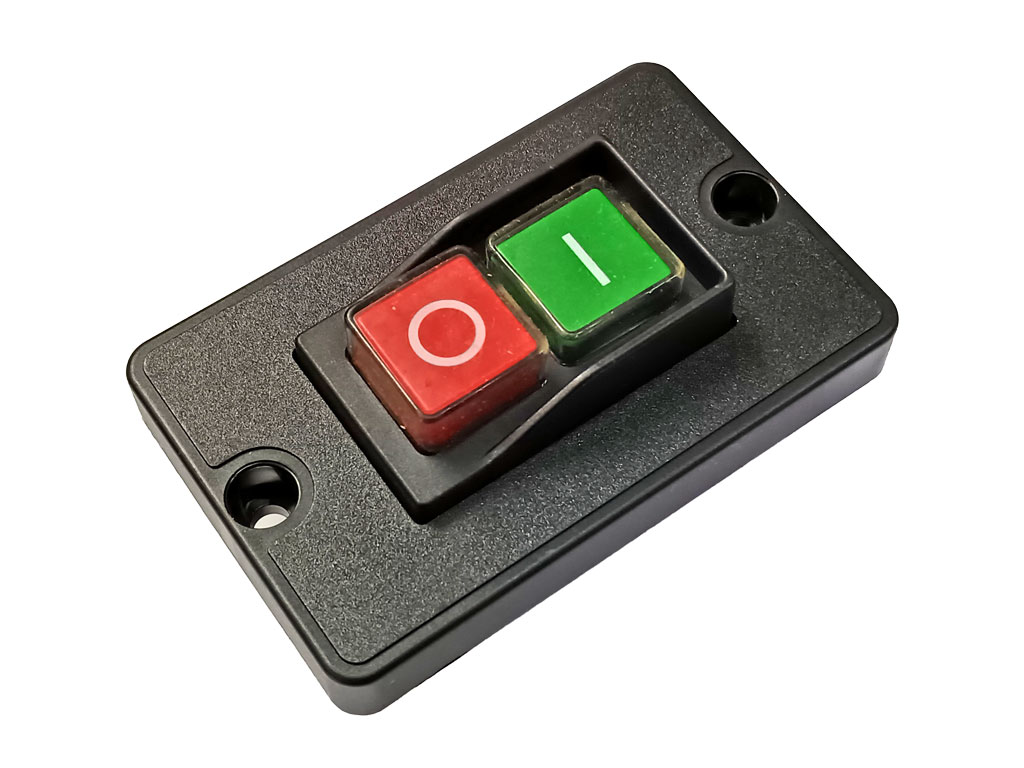 Vypínač, elektromagnetický spínač elektrického nářadí 4-piny černý s rámečkem YH01-A / DKLD DZ 04 4P /  