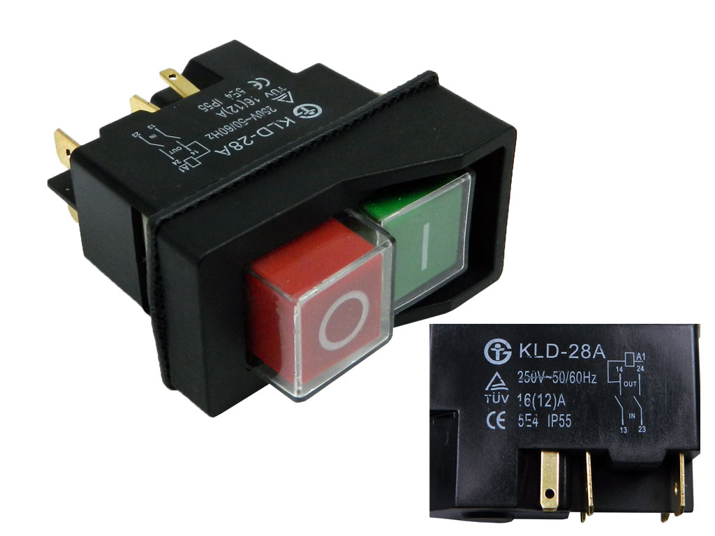 Vypínač, elektromagnetický spínač elektrického nářadí KLD-28A / DZ-6 5P / KJD17 / DPY-2210
