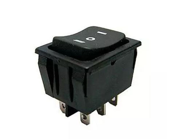 Vypínač kolébkový 3 polohy 6 pinů (ON)-OFF-(ON) KCD4