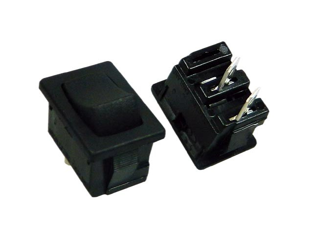 Vypínač kolébkový malý  ARCOLECTRIC H8601VBAAA  černý OFF-(ON)