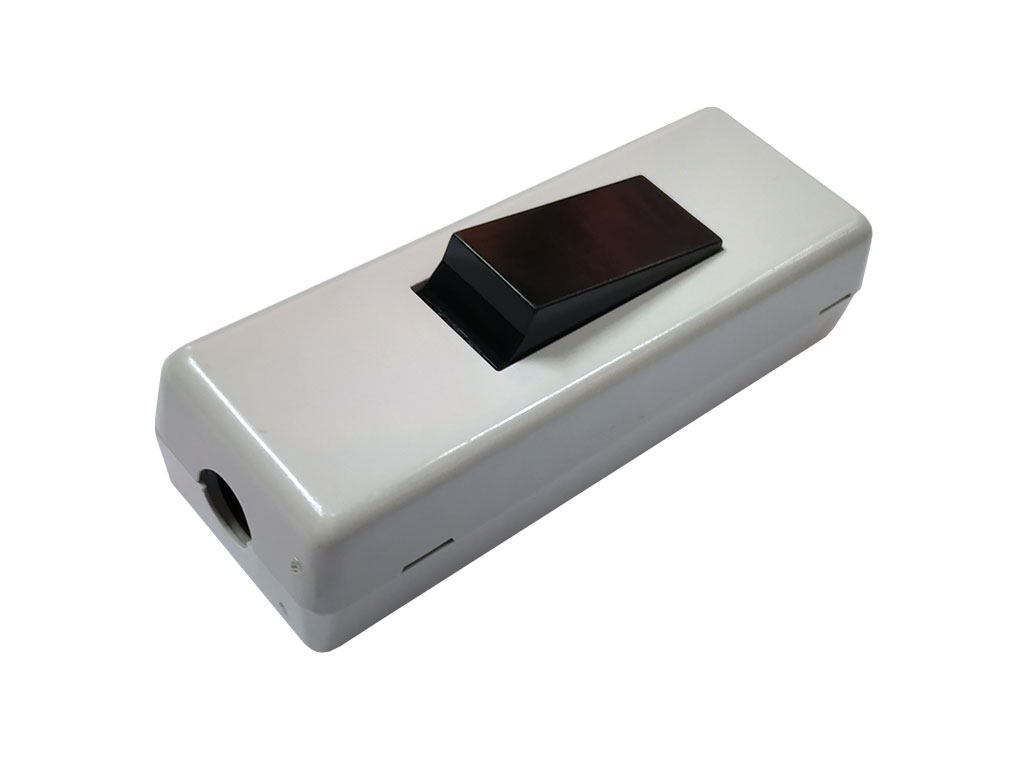 Vypínač šňůrový kolébkový, jednopólový, koncový 250V/10A šedý ABB 3555-01921
