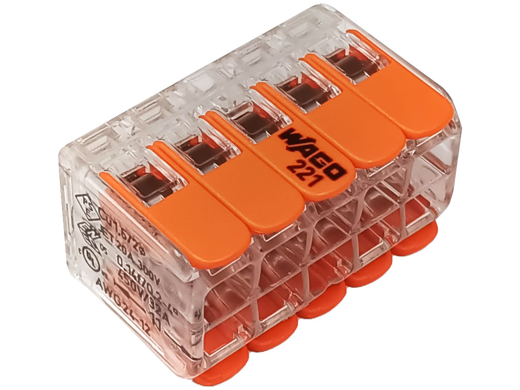 WAGO svorka krabicová 221-420 s páčkami, 10 x 4mm²