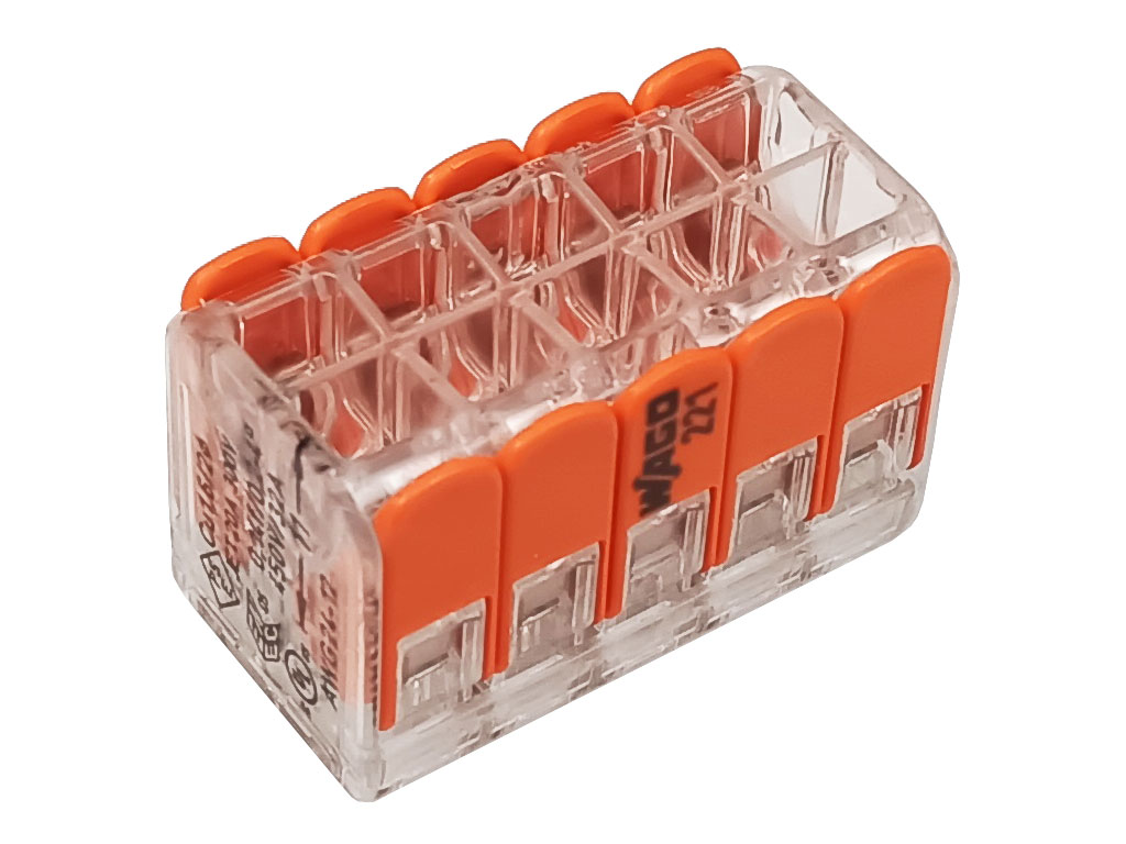 WAGO svorka krabicová 221-420 s páčkami, 10 x 4mm²