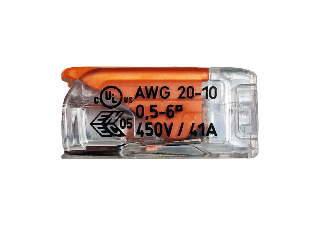 WAGO svorka krabicová 221-612 s páčkami, 2 x 6mm²