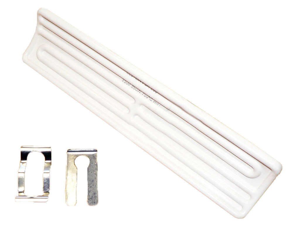 Zářič korýtkový 250 W glazura 245x60mm, keramický deskový infrazářič