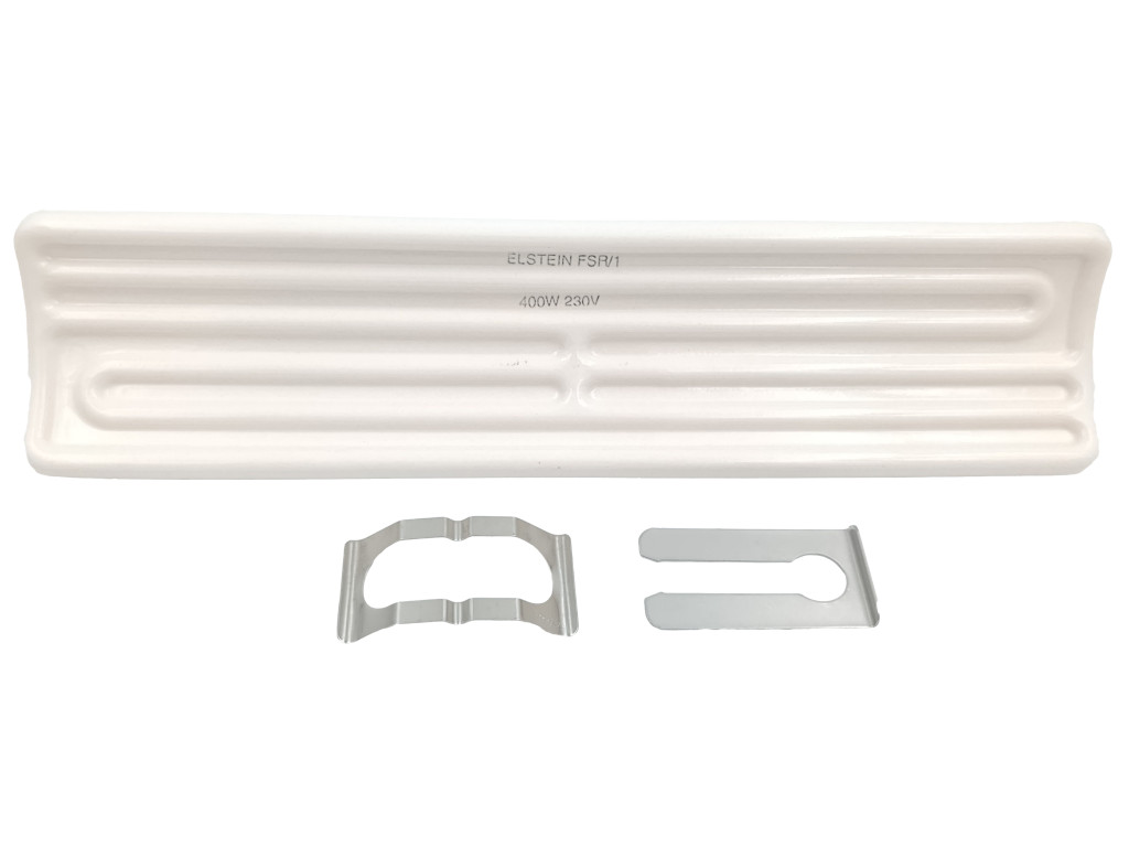 Zářič korýtkový 400 W glazura 245x60mm, keramický deskový infrazářič