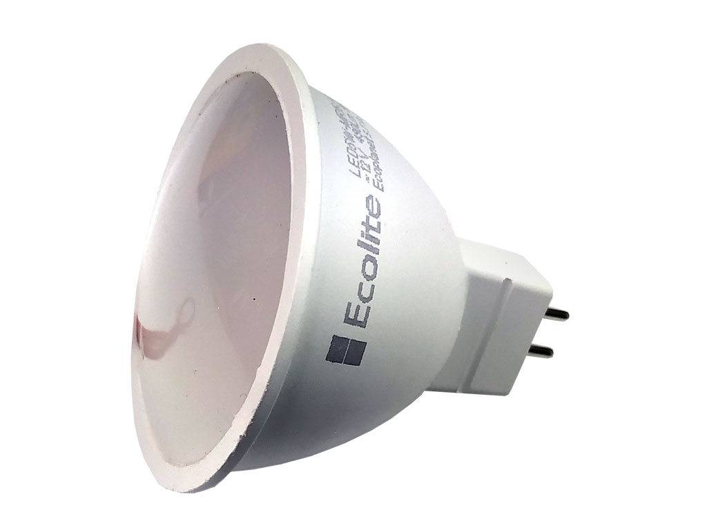 Žárovka LED MR16 / GU5.3, studená bílá, 12V 5W Ecolite