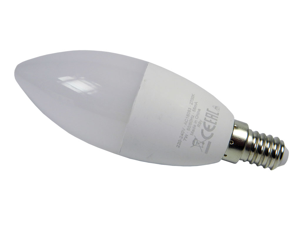 Žárovka LED OSRAM VALUE E14 7(7,5)W, 220-240V, 4000°K studená bílá, svíčka
