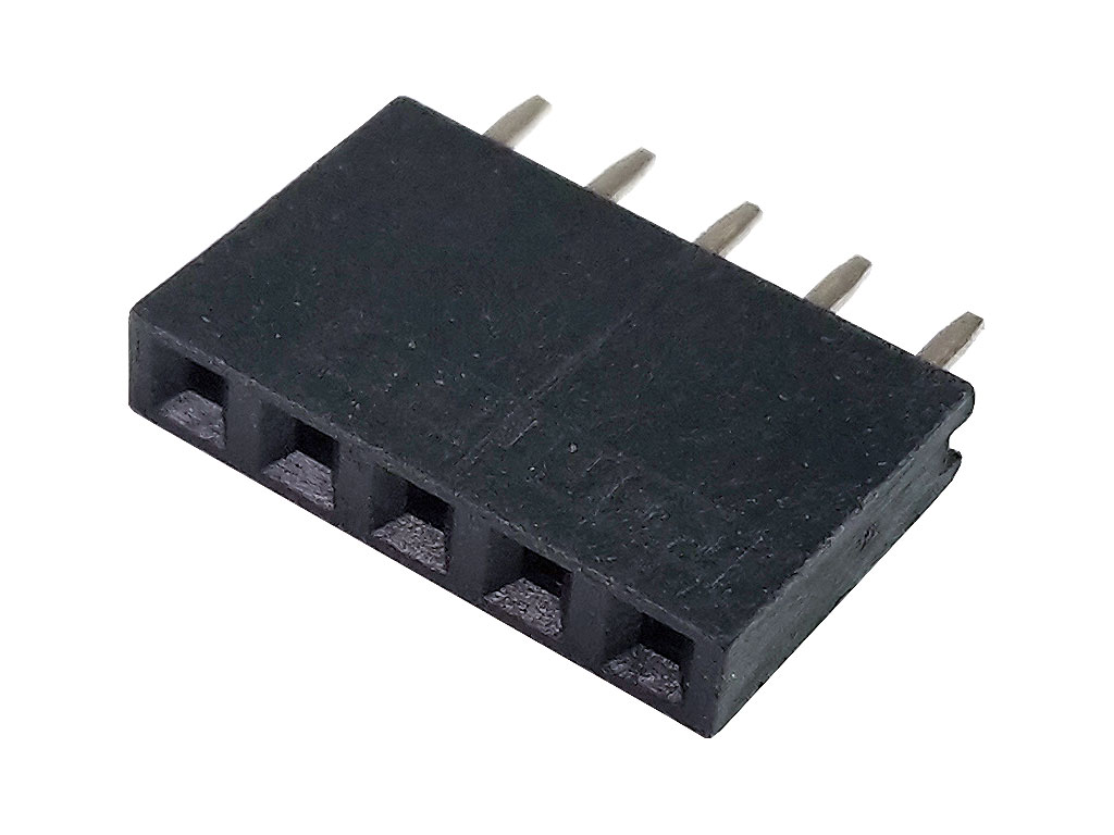 Zásuvka pro lištu kontaktní do PCB, přímá 5 pinů