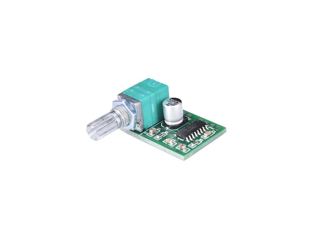 Zesilovač 2 x 3W stereo modul s PAM8403 a potenciometrem, audio zesilovač třídy D