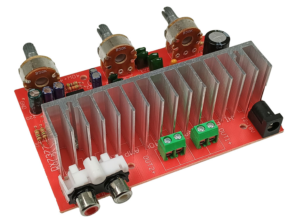 Zesilovač 2 x 40W s korekcemi, Hi-Fi modul NF zesilovače s TDA7377, DX-7377
