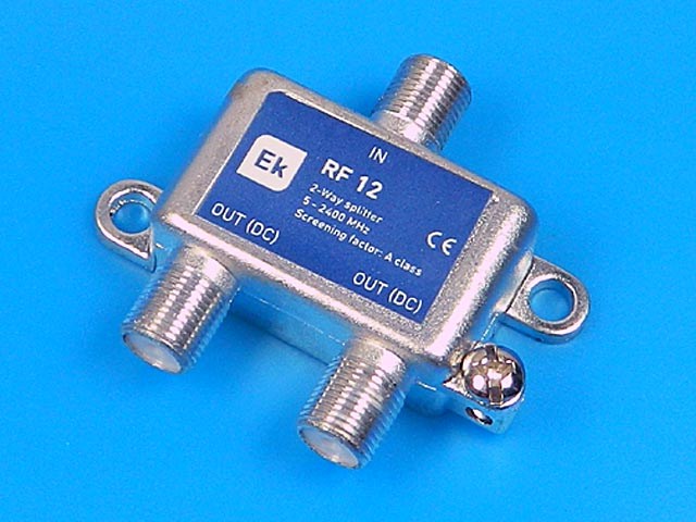 anténní rozbočovač SAT 2 výstupy 2xDC pass - průchozí pro napájení ITS RF12