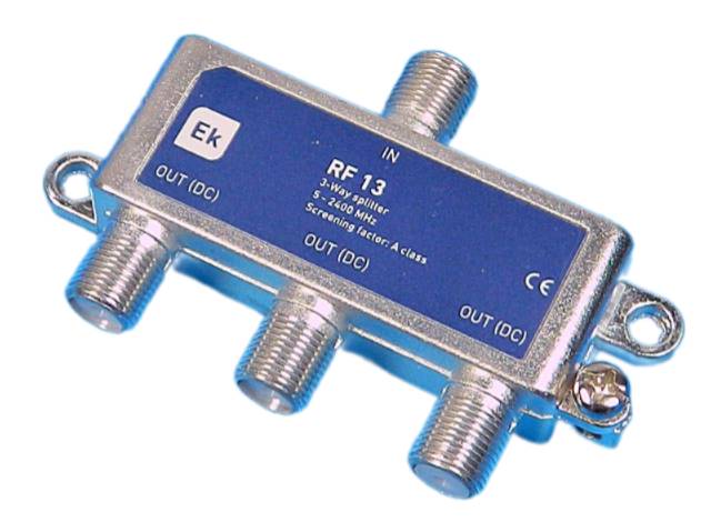 anténní rozbočovač SAT 3 výstupy 3xDC pass - průchozí pro napájení ITS RF13