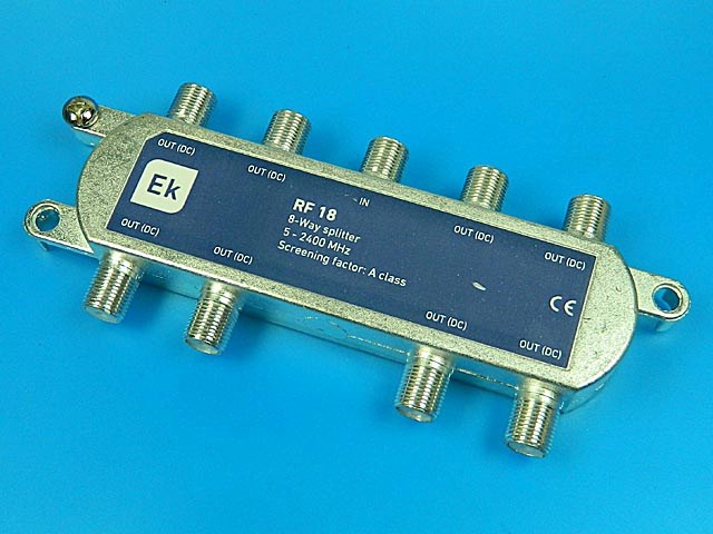 anténní rozbočovač SAT 8 výstupy 8xDC pass - průchozí pro napájení ITS RF18