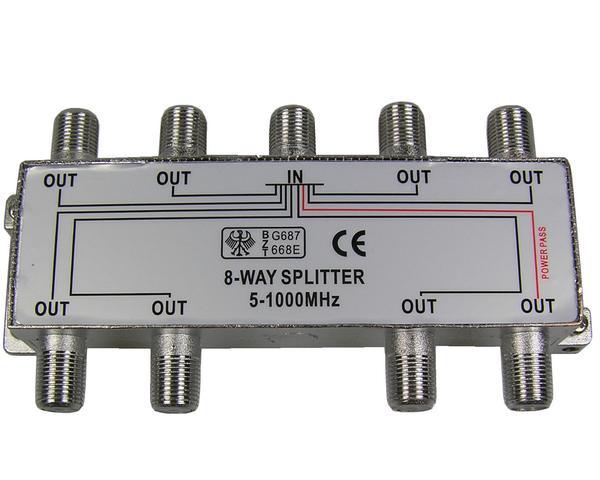 anténní rozbočovač TV s 8 výstupy 1xDC pass RO13
