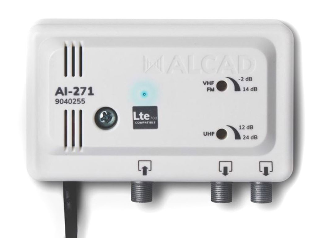 anténní zesilovač ALCAD AI-271 1x vstup - 2x výstup linkový LTE700