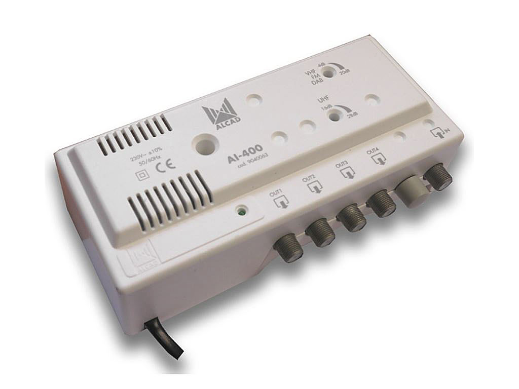 anténní zesilovač ALCAD AI-400   1x vstup - 4x výstup linkový