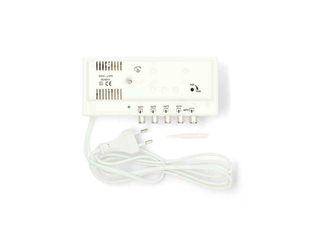 antenní zesilovač domovní SAMP42241WT Nedis zesílení 20dB 4 výstupy