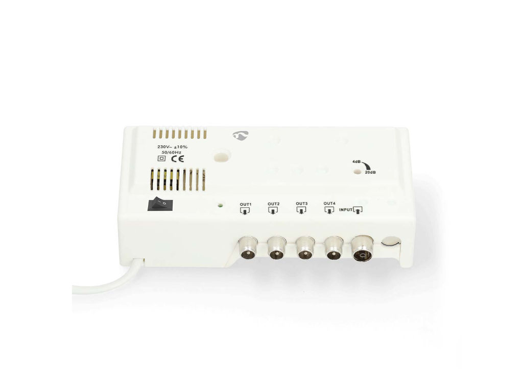 antenní zesilovač domovní SAMP42244WT Nedis zesílení 20dB 4 výstupy