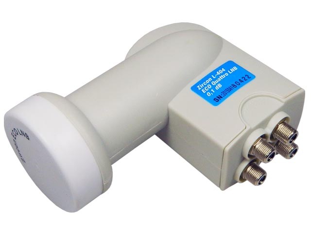 konvertor LNB Quatro Zircon L404 ECO univerzální 0,1dB