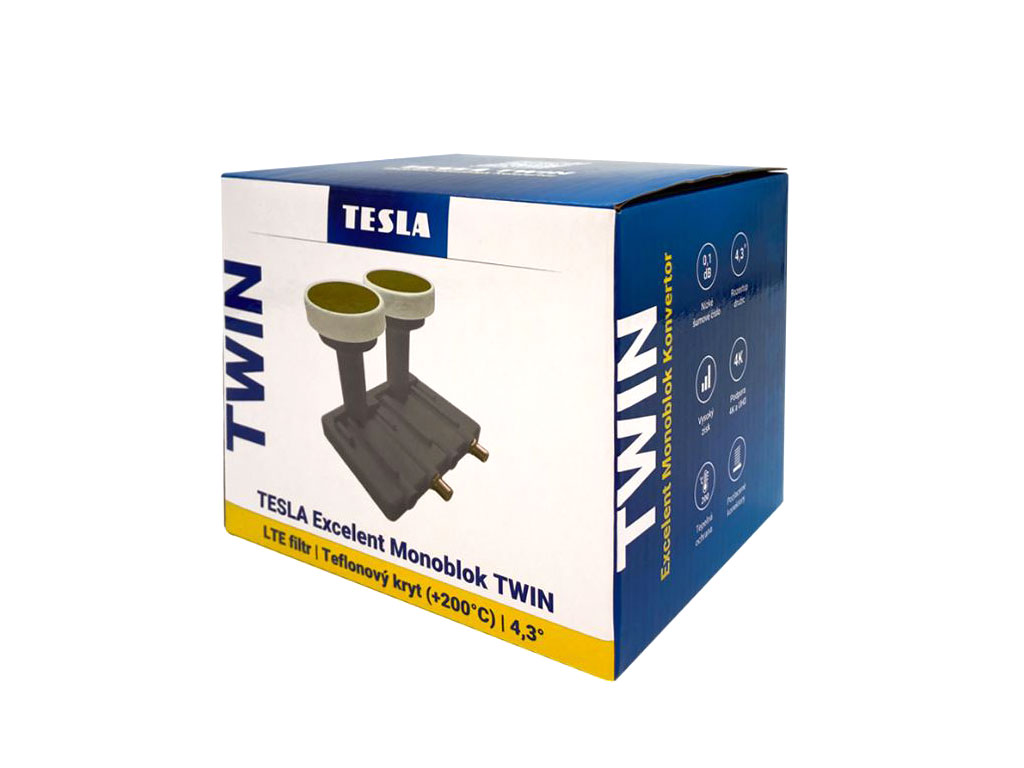 konvertor LNB Twin Monoblock TESLA Excelent  4,3 LTE