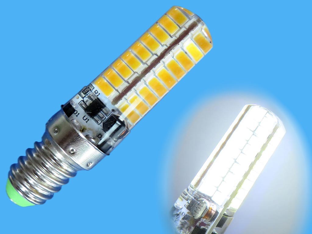 žárovka LED E14 12V-24V 5W teplá bílá / LED žárovka 24V / LED žárovka E14/24V pro nouzové osvětlení